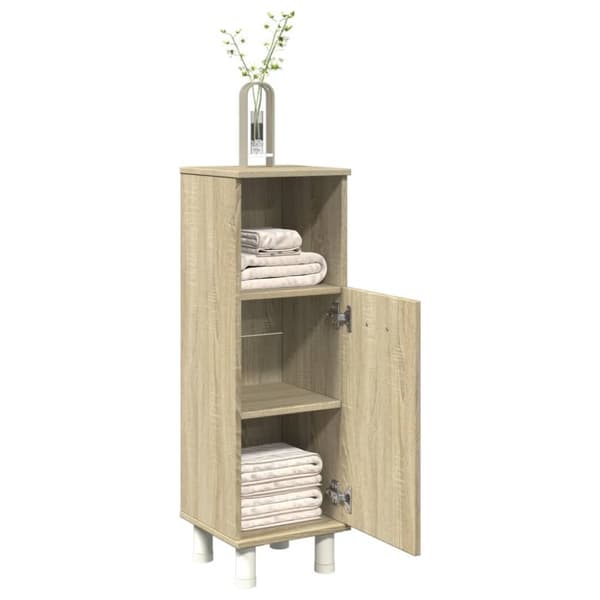vidaXL Kylpyhuoneen kaappi Sonoma-tammi 30,5x30x95 cm tekninen puu