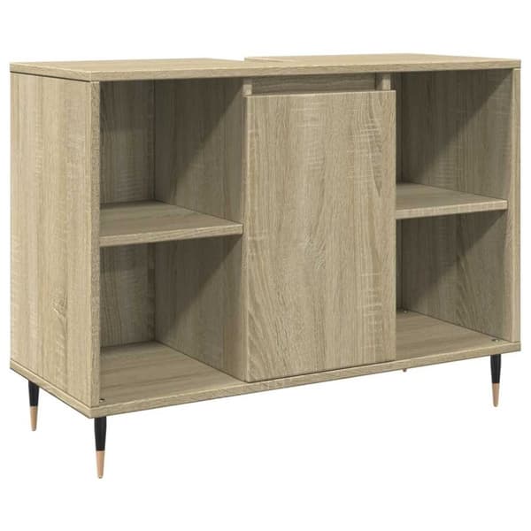 vidaXL Kylpyhuoneen kaappi Sonoma-tammi 80x33x60 cm tekninen puu