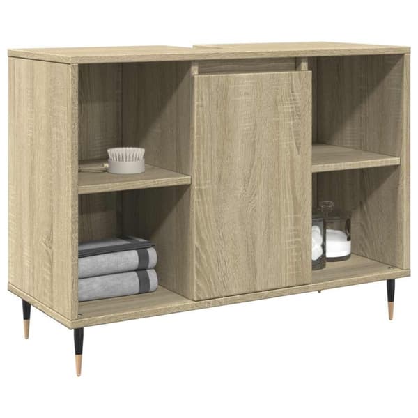vidaXL Kylpyhuoneen kaappi Sonoma-tammi 80x33x60 cm tekninen puu
