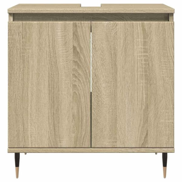 vidaXL Kylpyhuoneen kaappi Sonoma-tammi 58x33x60 cm tekninen puu