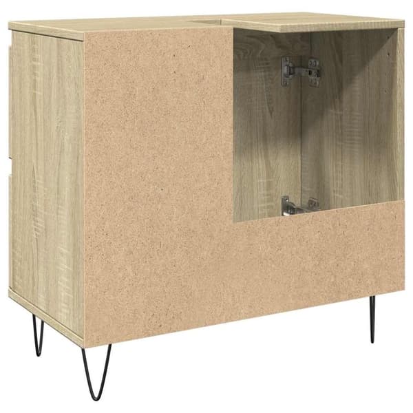 vidaXL badeværelsesskab 65x33x60 cm konstrueret træ sonoma-eg
