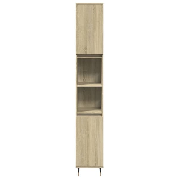 vidaXL Baderomsskap sonoma eik 30x30x190 cm konstruert tre