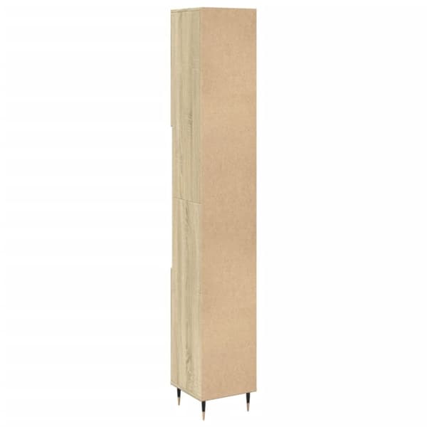 vidaXL Baderomsskap sonoma eik 30x30x190 cm konstruert tre