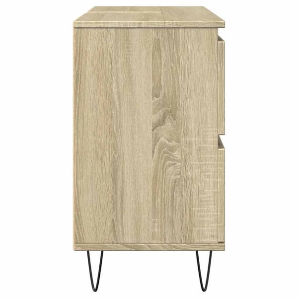 vidaXL Baderomsskap høyglans hvit 80x33x60 cm konstruert tre