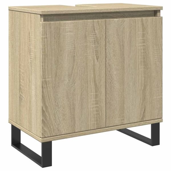 vidaXL Badrumsskåp sonoma-ek 58x33x60 cm konstruerat trä
