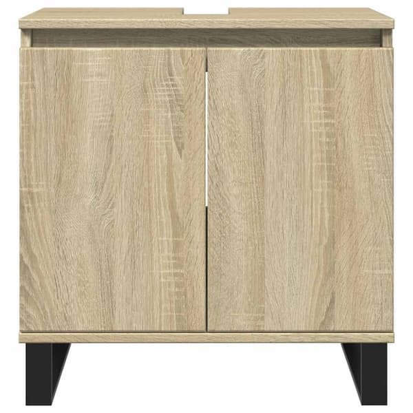 vidaXL Badrumsskåp sonoma-ek 58x33x60 cm konstruerat trä