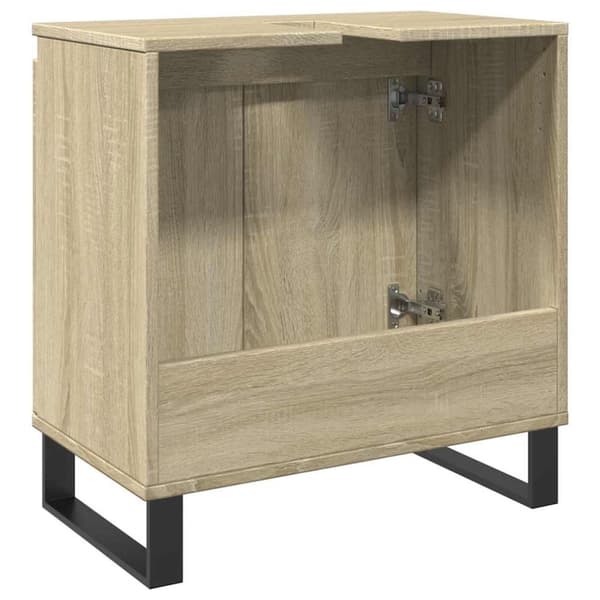 vidaXL Badrumsskåp sonoma-ek 58x33x60 cm konstruerat trä