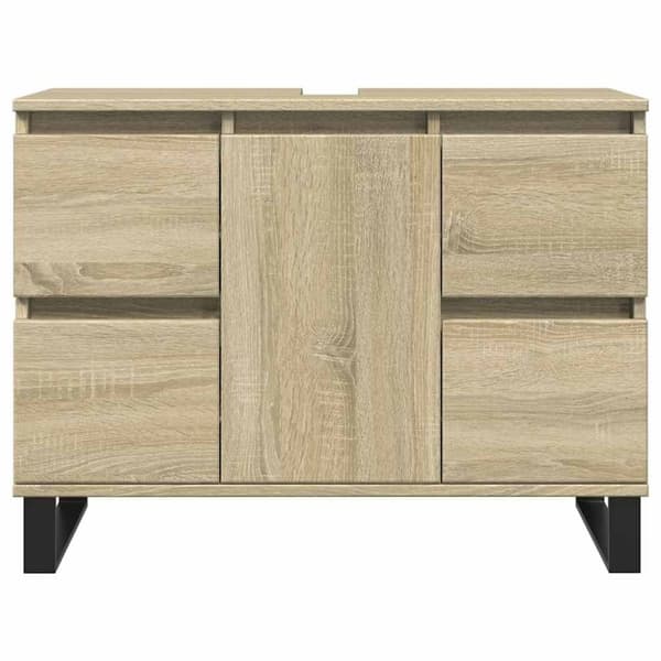 vidaXL Baderomsskap høyglans hvit 80x33x60 cm konstruert tre