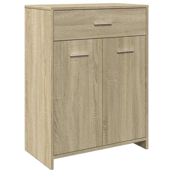 vidaXL Badrumsskåp sonoma-ek 60x33x80 cm konstruerat trä
