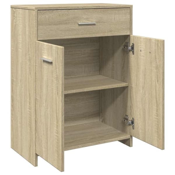 vidaXL Badrumsskåp sonoma-ek 60x33x80 cm konstruerat trä