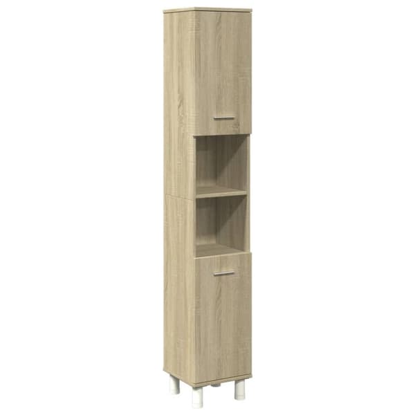 vidaXL Baderomsskap sonoma eik 30,5x30x179 cm konstruert tre