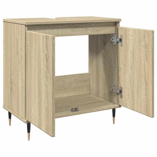 vidaXL Servantskap sonoma eik 58x33x60 cm konstruert tre