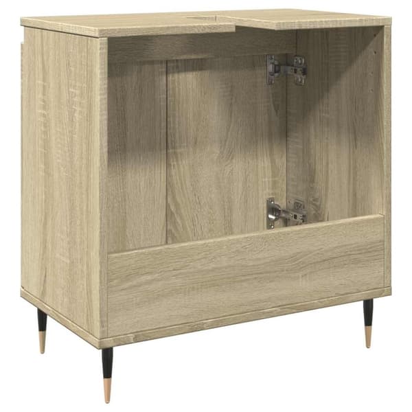 vidaXL Servantskap sonoma eik 58x33x60 cm konstruert tre