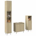 Miniatyrbilde 2 av 11: vidaXL Baderomsskapsett 3 deler sonoma eik konstruert tre