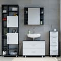 Miniatyrbild 4 av 6: Badrumsinredning Ilias, 4 delar, vit/antracit, Antracit, Vicco