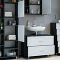 Miniatyrbild 5 av 6: Badrumsinredning Ilias, 4 delar, vit/antracit, Antracit, Vicco