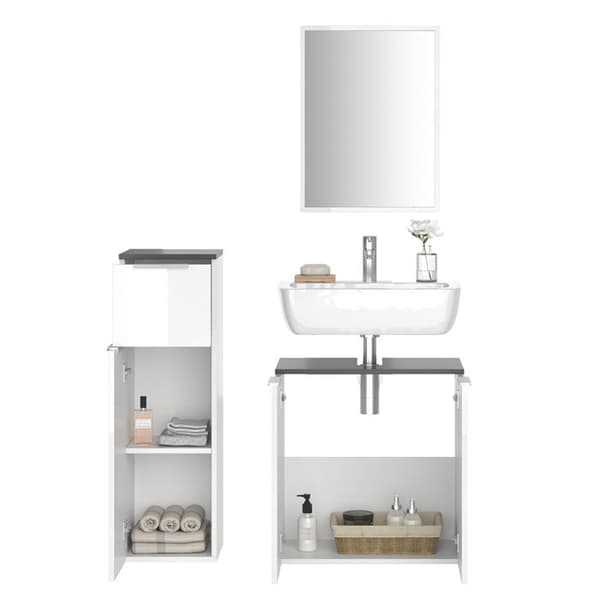 Badmöbelset Otis, 3 delar, Vit, Vicco