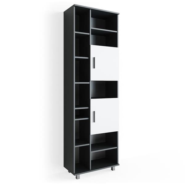 Badrumsmöbel Ilias, 60x190cm, Anthracite/vit, Grå, Vicco