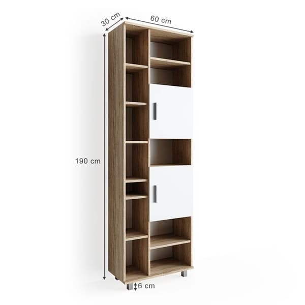 Förvaringsmöbel badrum Ilias, 30x190cm, Sonoma, Brun, Vicco