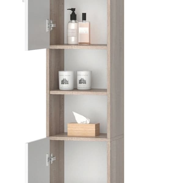 Förvaringsmöbel för badrum Luis, 32x190cm, Sonoma, Brun, Vicco