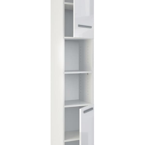 Badrumspelare - Bianco - 1950 x 300 x 300 mm - Blank vit - Klassisk - Att stå på golvet
