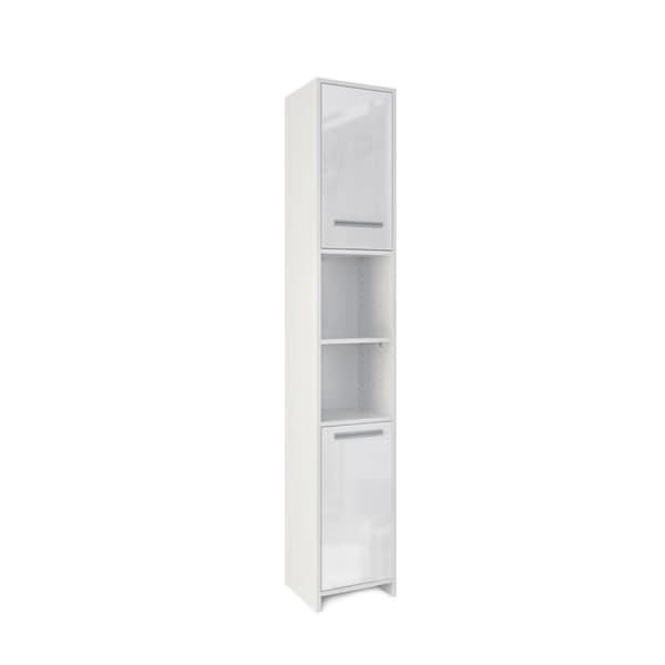 Badrumspelare - Bianco - 1950 x 300 x 300 mm - Blank vit - Klassisk - Att stå på golvet