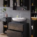 Miniatyrbild 5 av 6: Badrumsinredning Irma, 5 delar, Anthracite hög glans, Anthracite, Vicco