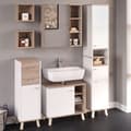 Miniatyrbild 4 av 6: Badrumsinredning Set Senyo, 5 delar, Vit, Sonoma, Vicco
