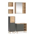 Miniatyrbild 1 av 6: Badrumsinredning Set Senyo, 4 delar, Antracit, Guldock, Vicco