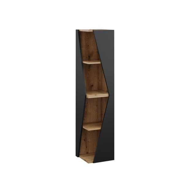 Badrumsfurniture Benno, 31.6x70.5cm med 3 hyllor, Antracit, Ek, Vicco