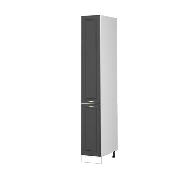 Förvaringsmöbel för badrum Fame-Line, 30x206.8cm, Antracit-guld, Vit, Vicco