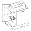 Miniatyrbilde 3 av 3: HausaBL baderomsinnredning 2 deler hvit.