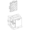 Miniatyrbilde 4 av 4: HausaBL baderomsinnredning 3 deler hvit, antracitt.