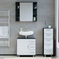 Miniatyrbild 4 av 6: Badrumsinredningsset Ilias, 3 delar, Antracit, Vit, Vicco