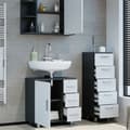 Miniatyrbild 5 av 6: Badrumsinredningsset Ilias, 3 delar, Antracit, Vit, Vicco