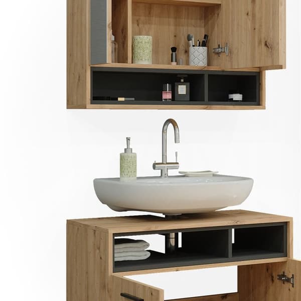 Badmöbelset Beatrice, 2 delar, Artisan Ek, Antracit, Vicco