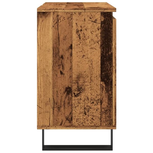 vidaXL Kylpyhuoneen kaappi vanha puu 58x33x60 cm tekninen puu
