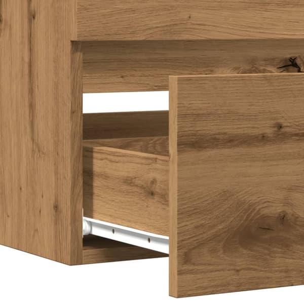 vidaXL Servantskap artisan eik 100x38,5x45 cm konstruert tre