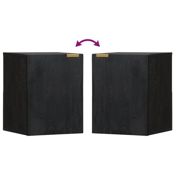 vidaXL Kylpyhuoneen ripustuskaappi musta 38x33x48 cm tekninen puu