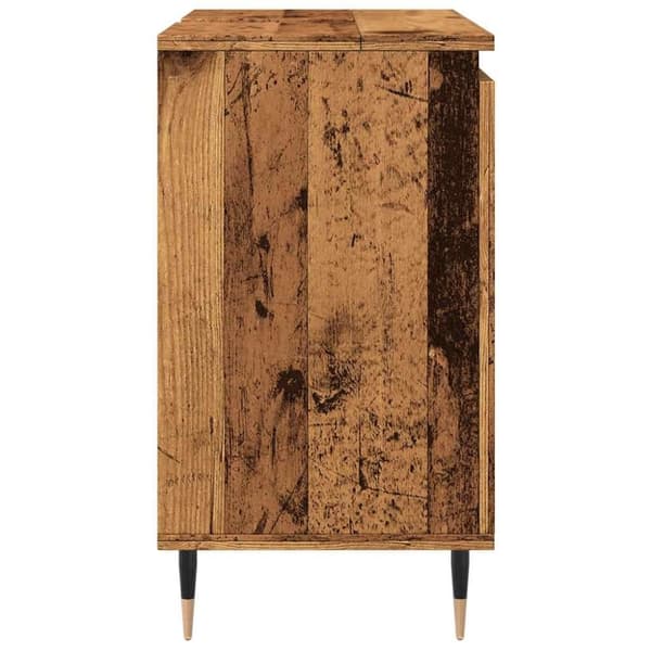 vidaXL badeværelsesskab 58x33x60 cm konstrueret træ antikt træ