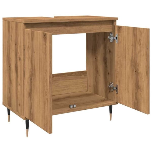 vidaXL Baderomsskap artisan eik 58x33x60 cm konstruert tre