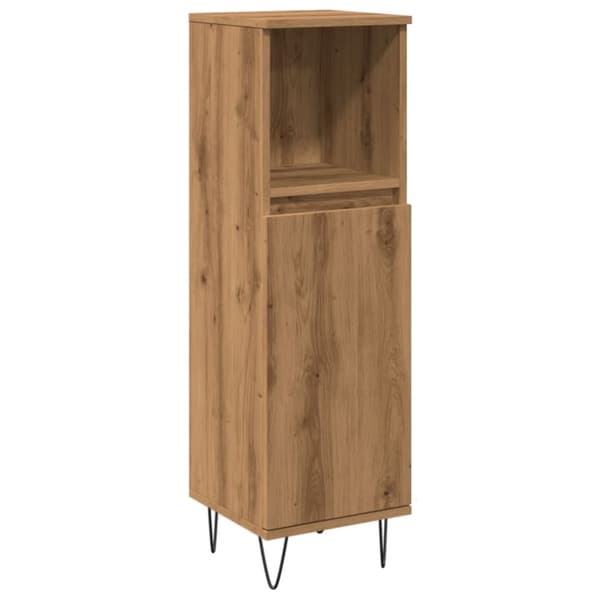 vidaXL Baderomsskap artisan eik 30x30x100 cm konstruert tre