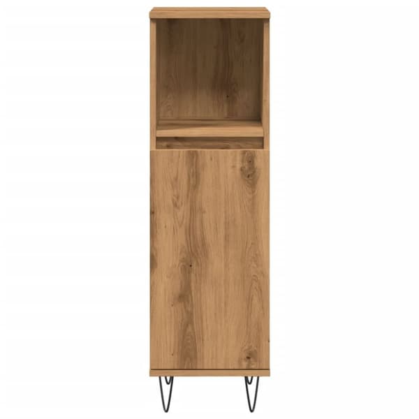 vidaXL Baderomsskap artisan eik 30x30x100 cm konstruert tre