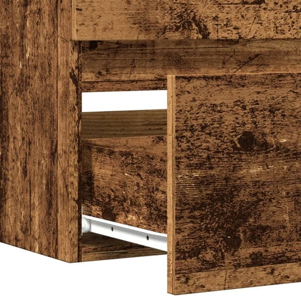 vidaXL vaskeskab 100x38,5x45 cm konstrueret træ gammelt trælook