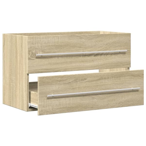 vidaXL vaskeskab 80x38,5x48 cm konstrueret træ gammelt trælook