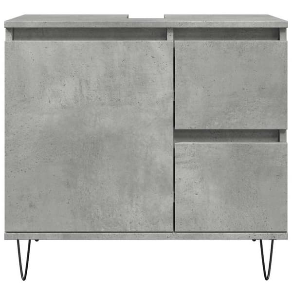 vidaXL kylpyhuoneen pesuallaskaappi betoni harmaa 65x33x60 cm