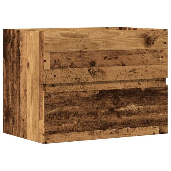 vidaXL badeværelsesskab 60x38,5x45 cm konstrueret træ antikt træ