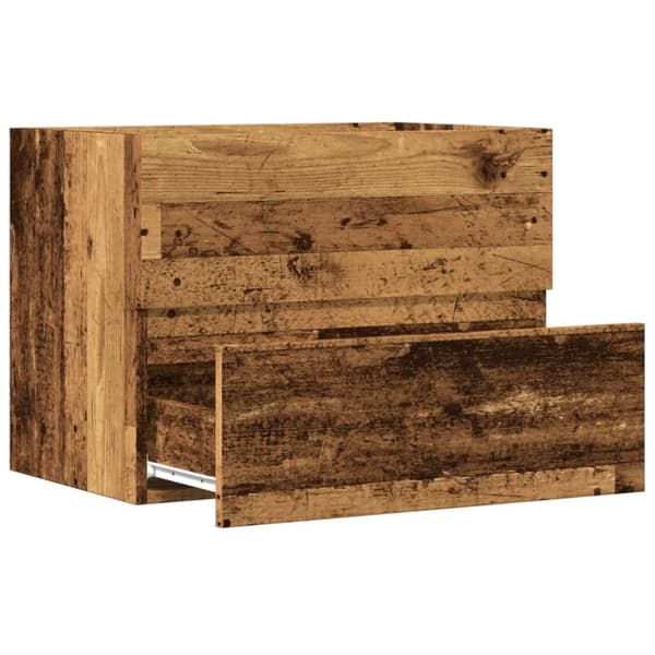 vidaXL badeværelsesskab 60x38,5x45 cm konstrueret træ antikt træ