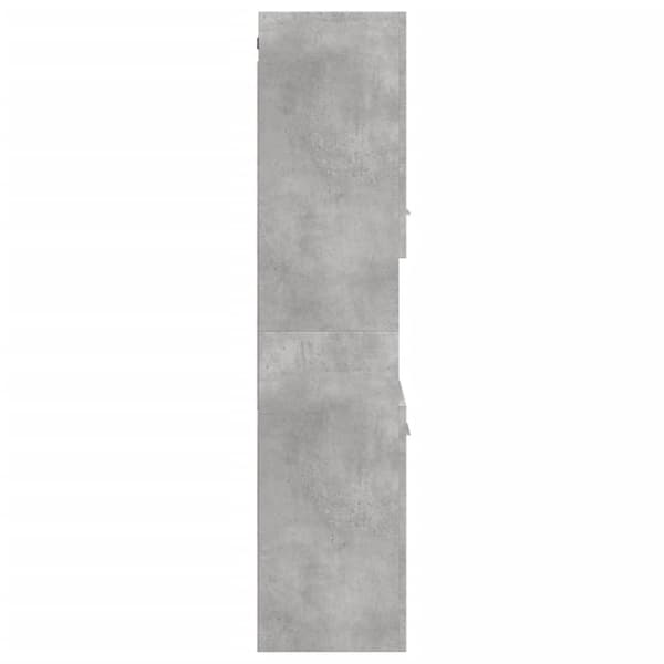 vidaXL Kylpyhuoneen seinäkaappi betoninharmaa 30x30x130 cm lastulevy