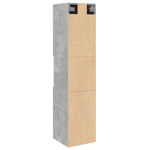 vidaXL Kylpyhuoneen seinäkaappi betoninharmaa 30x30x130 cm lastulevy